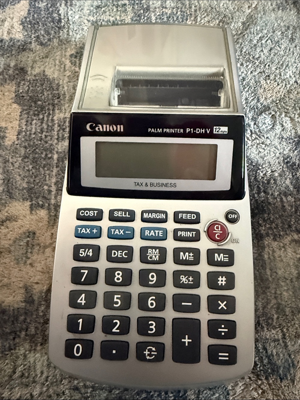 Canon Palm Printer P1-DH V 12-Digit Printing Calculator Tax & Business - works!